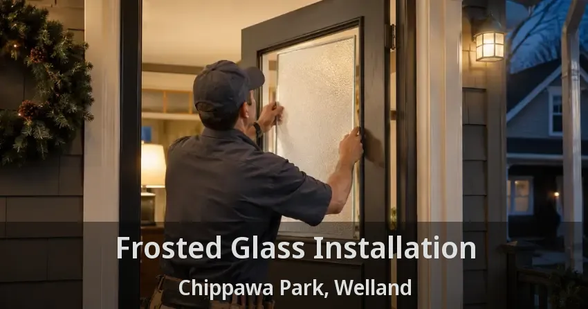 Frosted Glass Installation Chippawa Park, Welland - ON