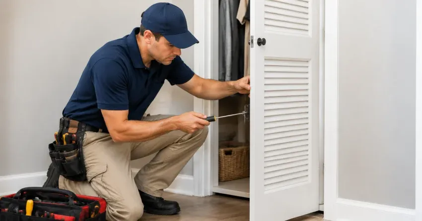 technician repairing doorbell button and wiring in Coyle, Welland