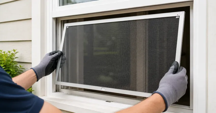 technician repairing a window sash and balance system in Welland South, Welland